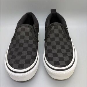 Vans Kids Black/Grey Checkered Sneakers Size Youth 11 NWOB